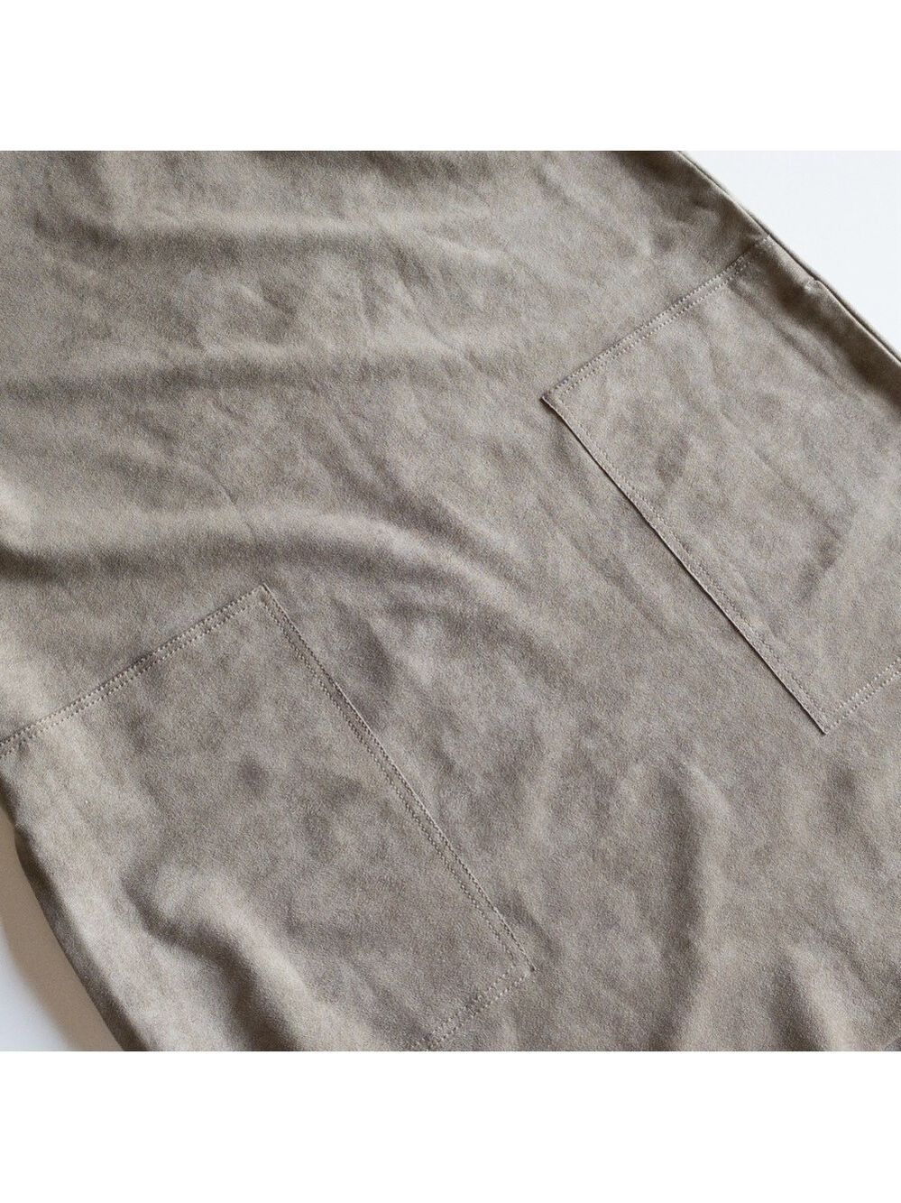 Wilfred Free Aritzia Faux Suede Nori Boxy Mini Dress Tunic Sleeveless Minimalist - Picture 8 of 10